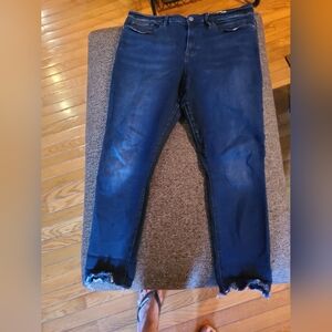 FRAME le Skinny de Jeanne raw hem plus size 34